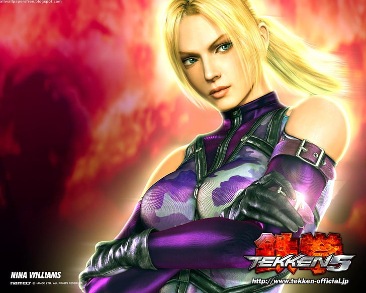 Tekken 6 Tekken 5 Death by Degrees Nina Williams, purple, video Game png