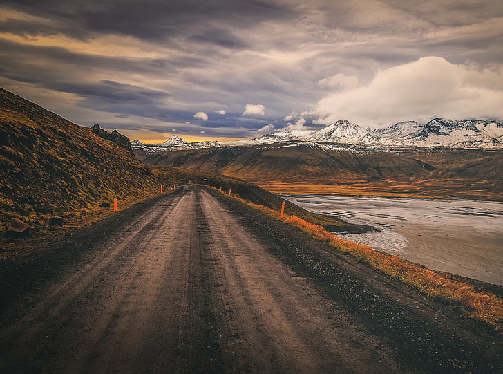 Road Landscape, Europe, Iceland, Travel, Scenery, Journey, Trip, HD wallpaper