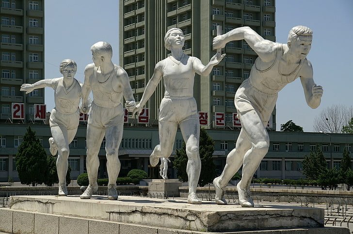 architecture, DPRK, North Korea, statue, sculpture, art and craft, HD wallpaper
