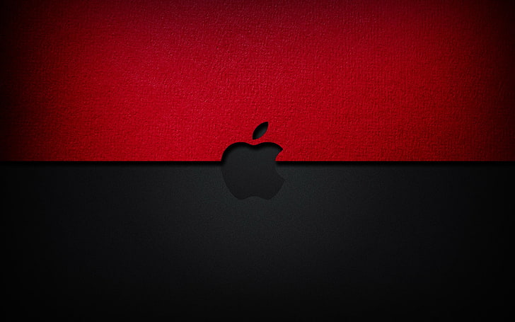 Hd Wallpaper Apple Logo Background Red Black Backgrounds Color Flare - Red Apple Logo 4k Wallpaper