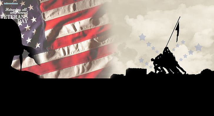 Flag, USA, Veterans Day, Military, HD wallpaper