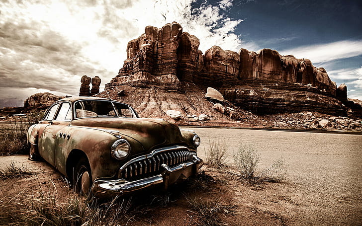 car, North America, landscape, HD wallpaper