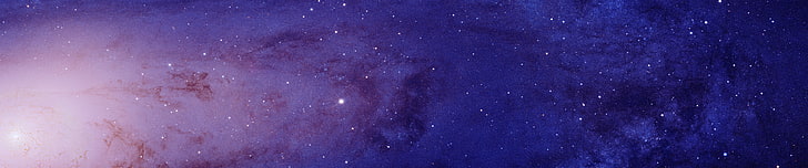 Andromeda, galaxy, space, stars, closeup, multiple display, HD wallpaper