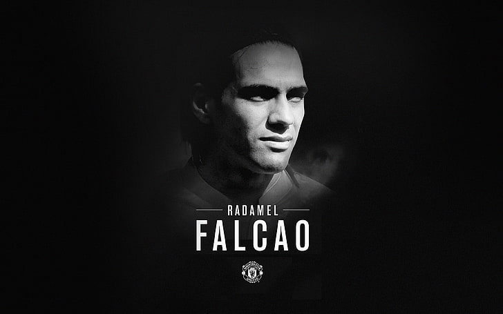 radamel, falcao, bw, manchester, united, welcome, one person, HD wallpaper