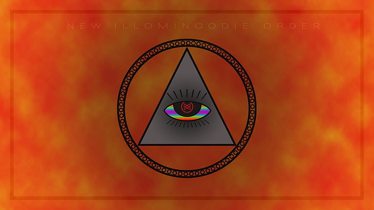 Illuminati, eyes, no people, circle, geometric shape, indoors
