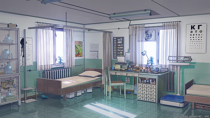  Fondo de pantalla HD Anime, Everlasting Summer, Hospital, Original (Anime), Room
