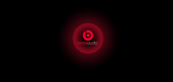 Beats Audio logo, red, round, htc, dr dre, beatsaudio, by dr dre, HD wallpaper