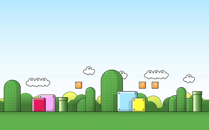 Super Mario game application, Background, vector, illustration