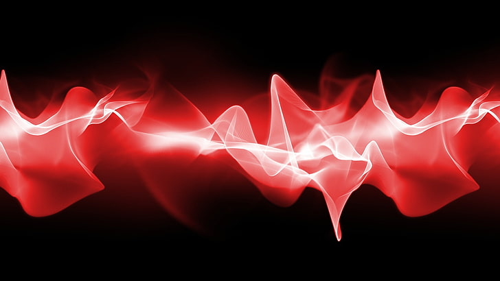red 3-D wallpaper, style, xperia, abstract, backgrounds, shape, HD wallpaper