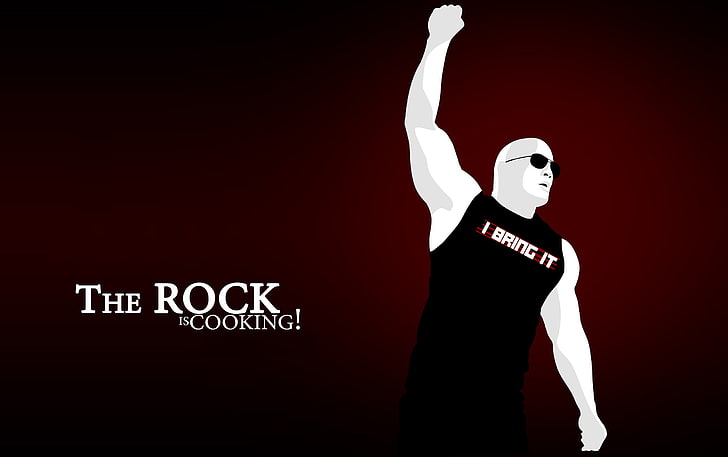 The Rock Is Cooking, The Rock is cooking illustration, WWE, wwe champion