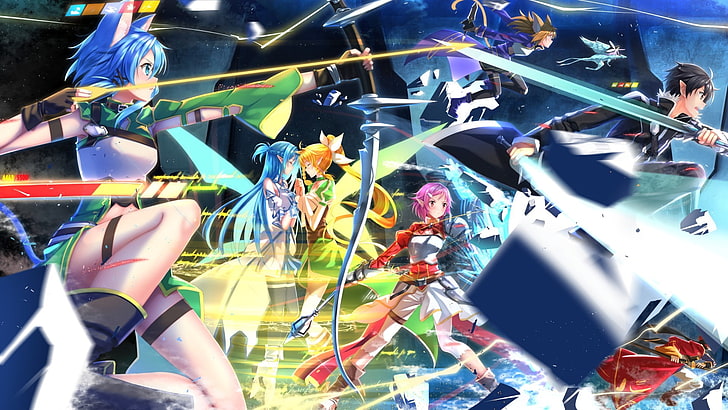 Sword Art Online, Asada Shino, Shinozaki Rika, Yuuki Asuna, HD wallpaper
