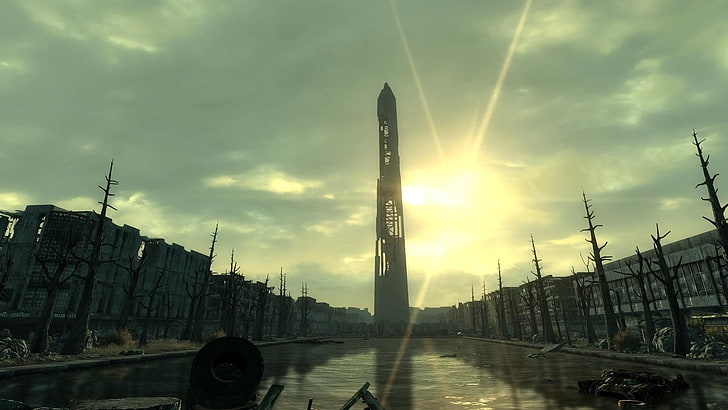 Fallout 3 Washington Monument, sky, cloud - sky, architecture, HD wallpaper