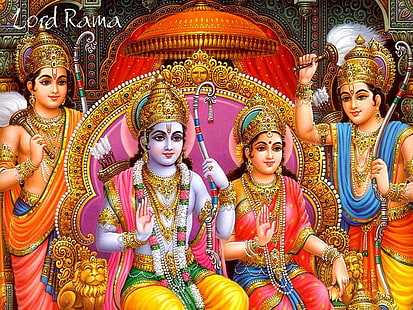HD wallpaper: Lord Rama Sita Laxman, Lord Rama poster, God, representation  | Wallpaper Flare