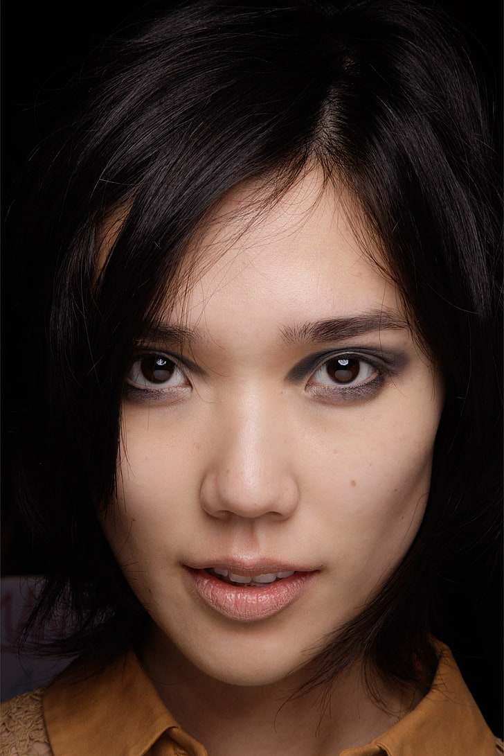 Tao Okamoto, women, actress, Asian, portrait, looking at camera, HD wallpaper