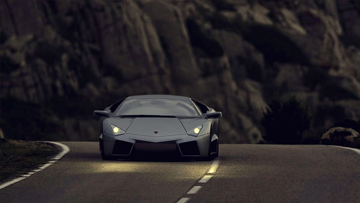Gray Lamborghini Reventon, cars, HD wallpaper