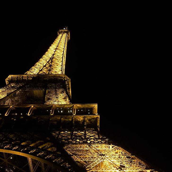Eiffel Tower, Paris, night, architecture, built structure, history, HD wallpaper
