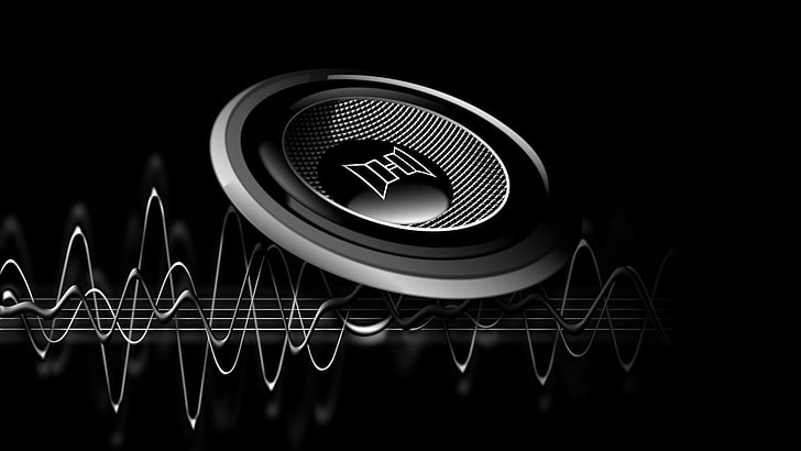 sound wave, speaker, music, technology, no people, indoors, HD wallpaper