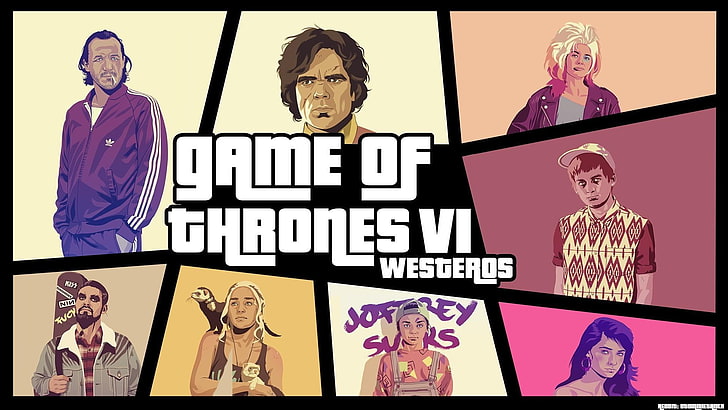 Game of Thrones VI Westeros illustration, Grand Theft Auto IV