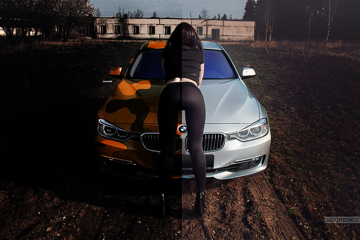 HD wallpaper: silver and orange BMW car, photo manipulation, mode of  transportation | Wallpaper Flare