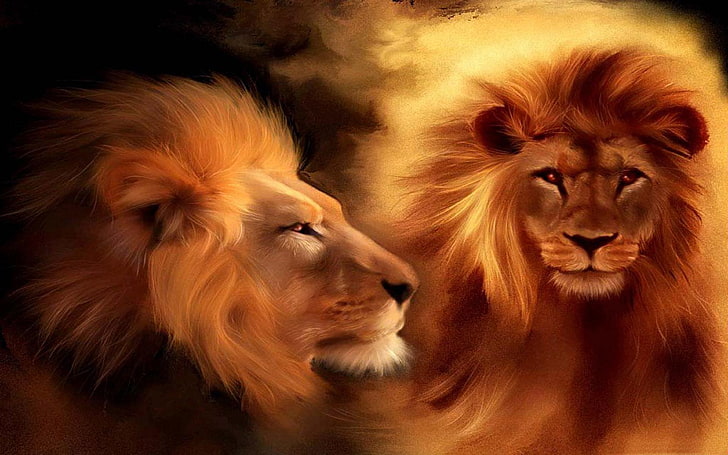 HD wallpaper: Lion Face And Profile Wallpaper Hd 3840×2400, mammal, animal  | Wallpaper Flare