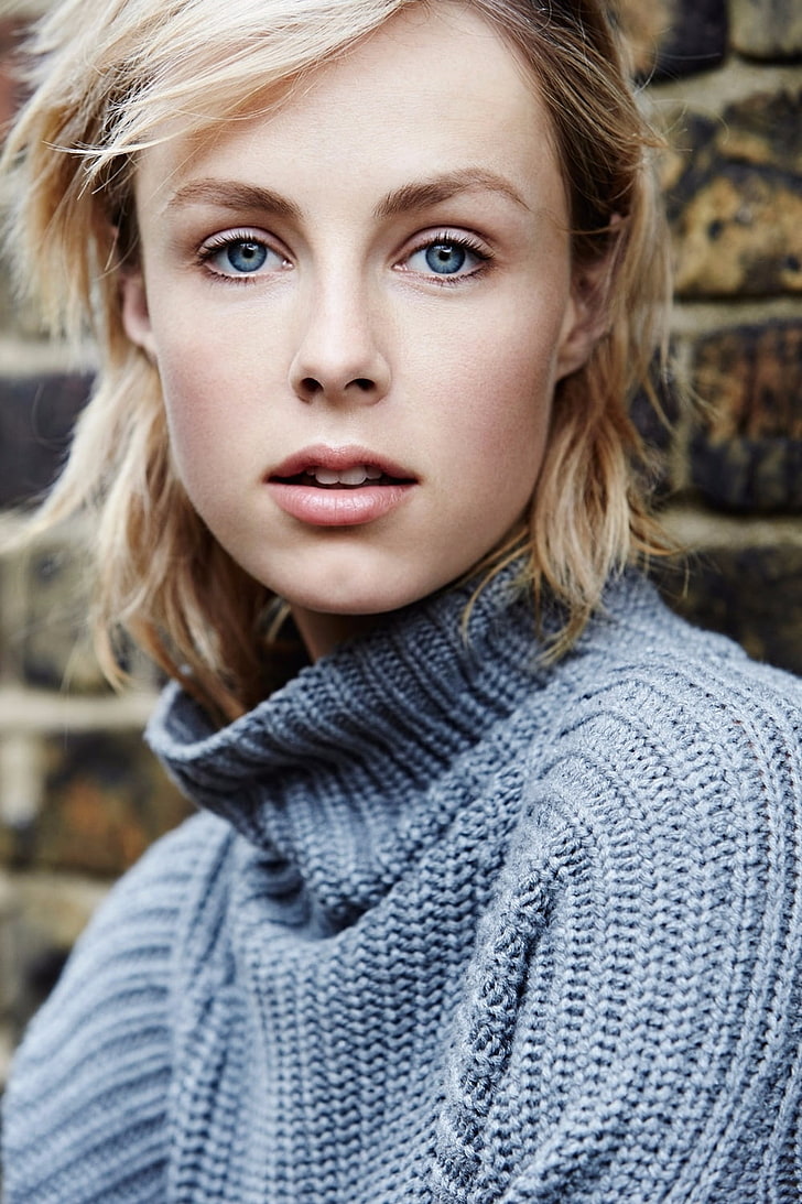 Edie Campbell, model, women, portrait, blond hair, one person