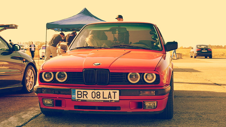 Drag Racing Romania, BMW, BMW E30, Ianca, mode of transportation, HD wallpaper