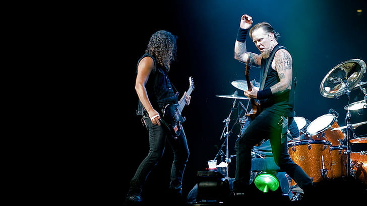 Metallica, James Hetfield, Kirk Hammett, HD wallpaper