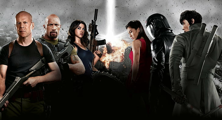 Movie, Bruce Willis, Cast, Dwayne Johnson, G.I. Joe, G.I. Joe: The Rise Of Cobra, HD wallpaper