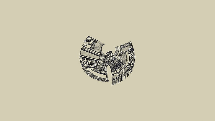 bird logo, Wu-Tang Clan, minimalism, music, simple background