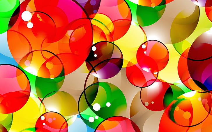 Abstract Colorful Bubbles, colors, background