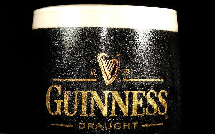 Guinness, beer, drink, alcohol, HD wallpaper