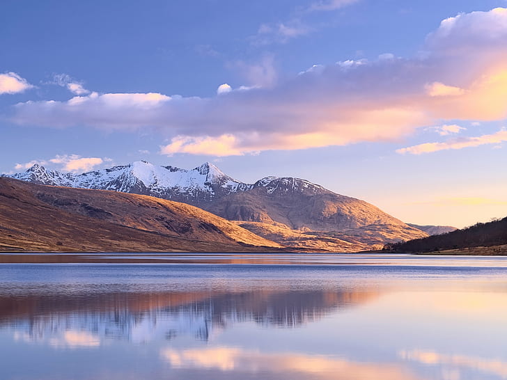 landscape photo of lake between mountains during daytime, Loch Etive