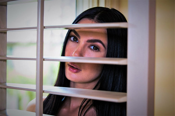 Models, Marley Brinx, Window, Woman, HD wallpaper