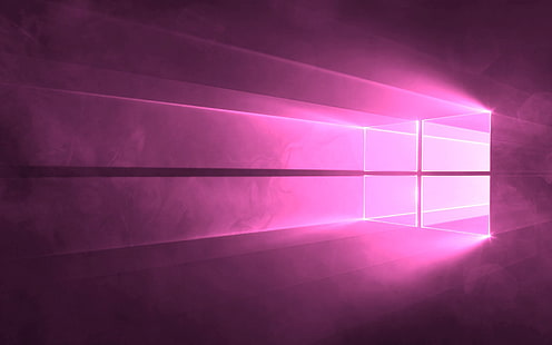 HD wallpaper: Windows logo, Blue, Dark, Windows 10, Pink ...