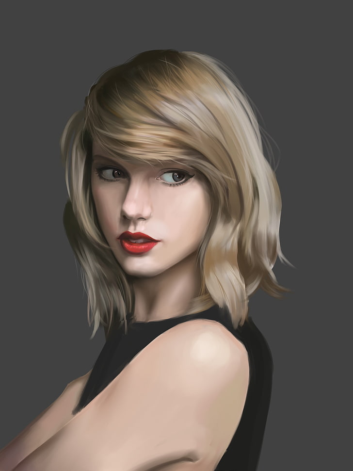 Taylor Swift, short hair, blonde, beauty, portrait, beautiful woman, HD wallpaper