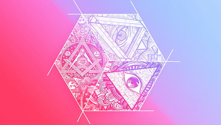 hexagon, Illuminati, 3D