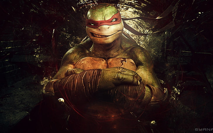TMNT Raphael portrait, teenage mutant ninja turtles out of the shadows