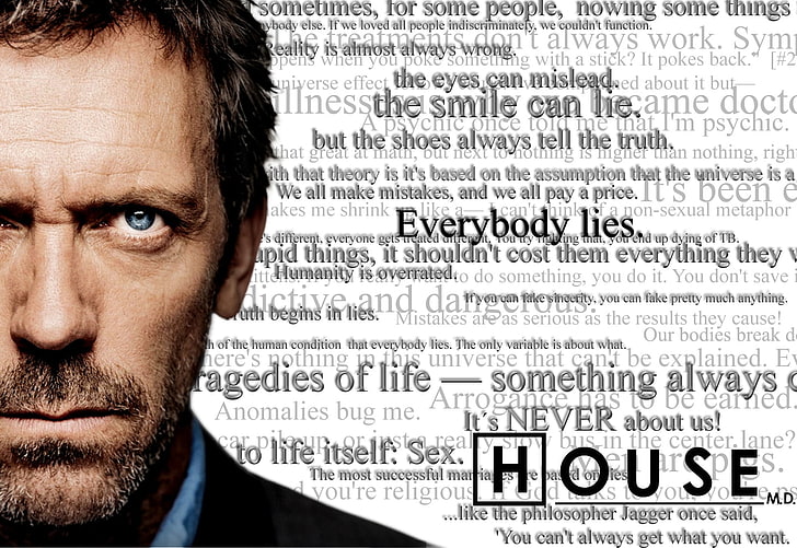 tv quotes hugh laurie everybody lies gregory house Architecture Houses HD Art