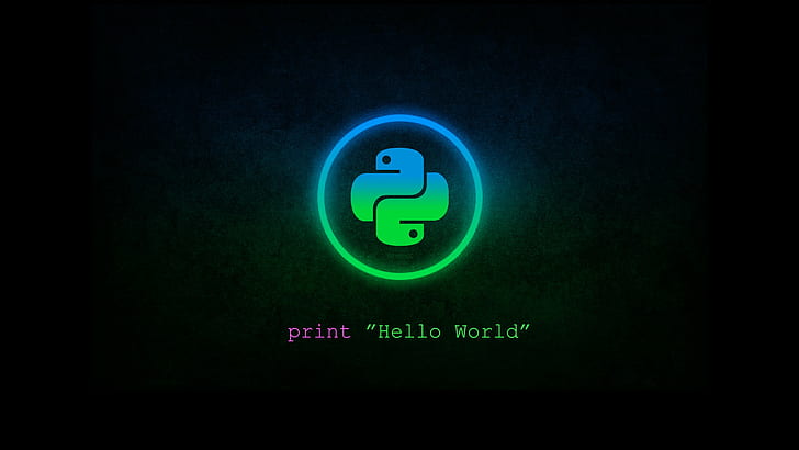 python programming blue green, communication, illuminated, technology, HD wallpaper