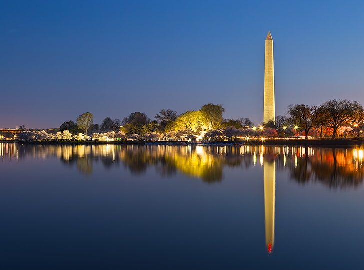 Washington DC Memorials at Night, Washington Monument Washington DC, HD wallpaper