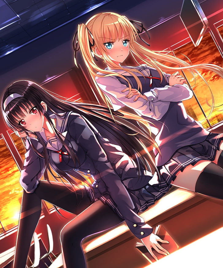 anime girls, Saenai Heroine no Sodatekata, school uniform, Kasumigaoka Utaha, HD wallpaper