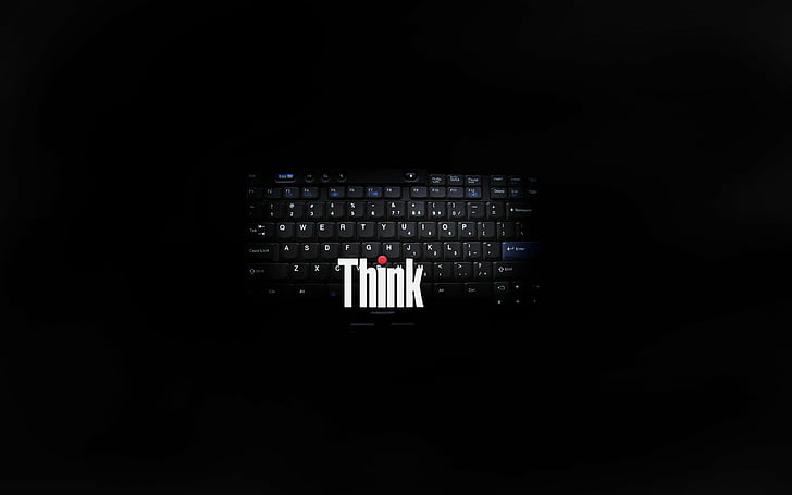 Technology, Keyboard, Ibm, Lenovo, copy space, black background HD wallpaper