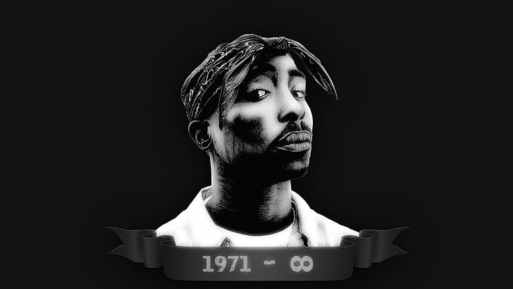 Download Monochrome Portrait Of Tupac Iphone Wallpaper  Wallpaperscom