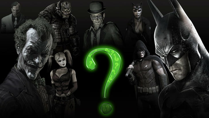 batman joker harley quinn the riddler killer croc batman arkham city catwoman two face video games