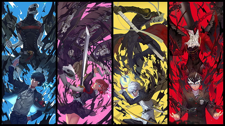 Persona 5, atlus, Persona series, Persona 4, Persona 3, art and craft, HD wallpaper
