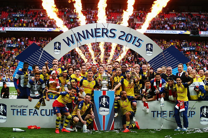 FA Cup 2015 Winers, Arsenal, the fa cup winner 2015, Arsenal football club, HD wallpaper