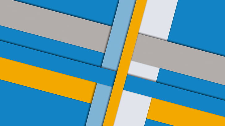 Geometry desing, white, blue, color, yellow, line, the material, HD wallpaper