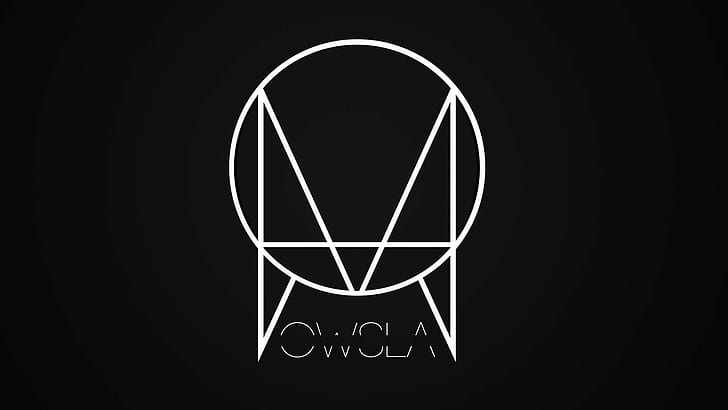 Owsla, Skrillex, Label, Logo, Black, black background, no people, HD wallpaper