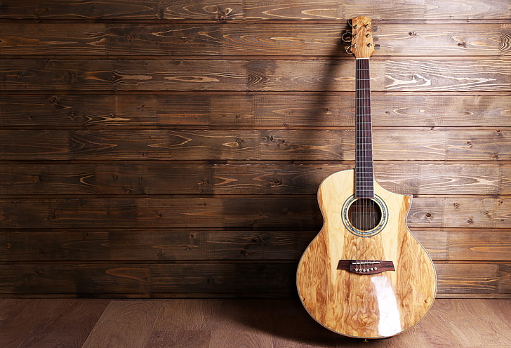 Guitar With Notes And Music Coming In The Background, Music Behind Picture  Background Image And Wallpaper for Free Download