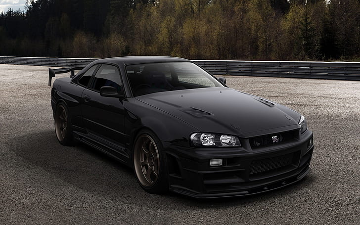 Black Dark Cars Photography Nissan Vehicles Matte Black Cars Nissan Skyline Gtr R34 1920x1200 Wal Abstract Photography Hd Art   Preview 